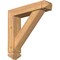 Ekena Millwork Traditional Arts and Crafts Smooth Bracket w/ Offset Brace, Western Red Cedar, 5 1/2"W x 24"D x 24"H BKT0604X24X24TRA03SWR - alternate 1